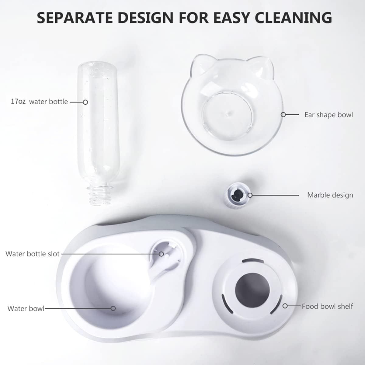 Double Dog Cat Bowls Pets Water And Food Bowl Set 15 Tilted Water And Food Bowl