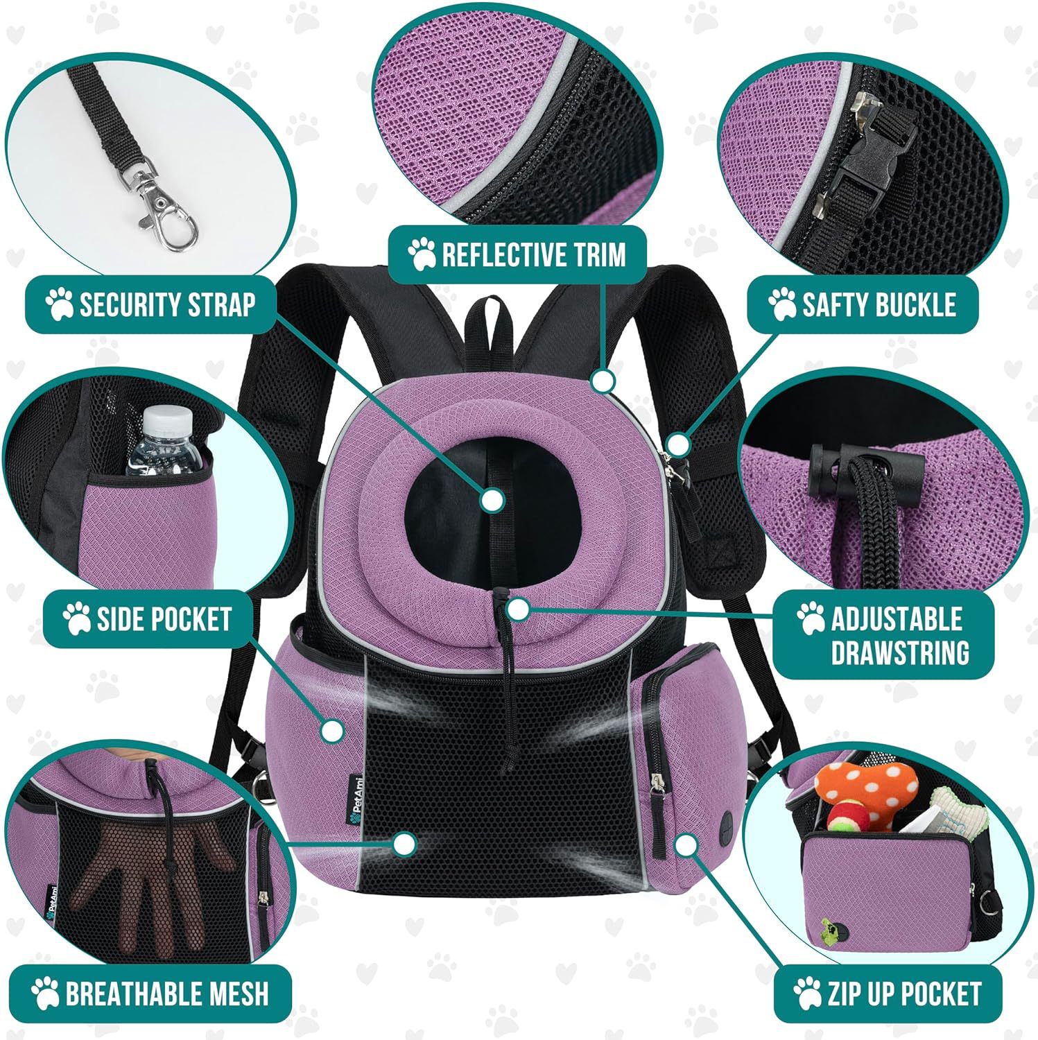 Pet Dog Carrier Bag Carrier For Dogs Backpack Portable Travel Breathable