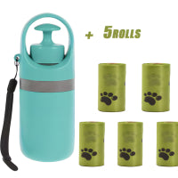 Portable Lightweight Dog Pooper Scooper With Built-in Poop Bag Dispenser