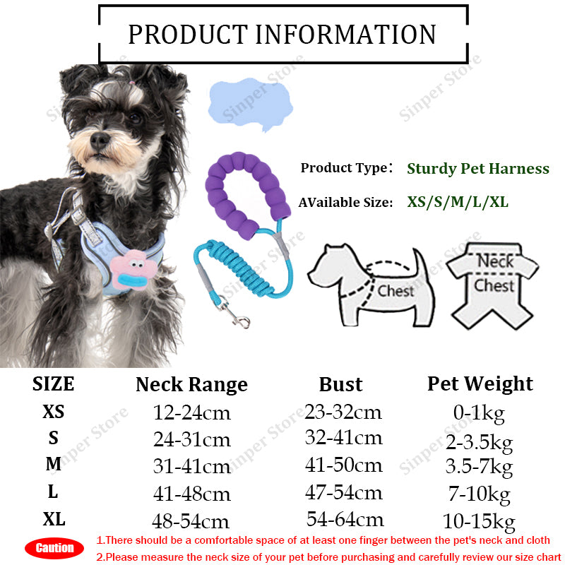 No Pull Dog Harness With Multifunction Dog Leash,Soft Adjustable No Choke Escape Proof