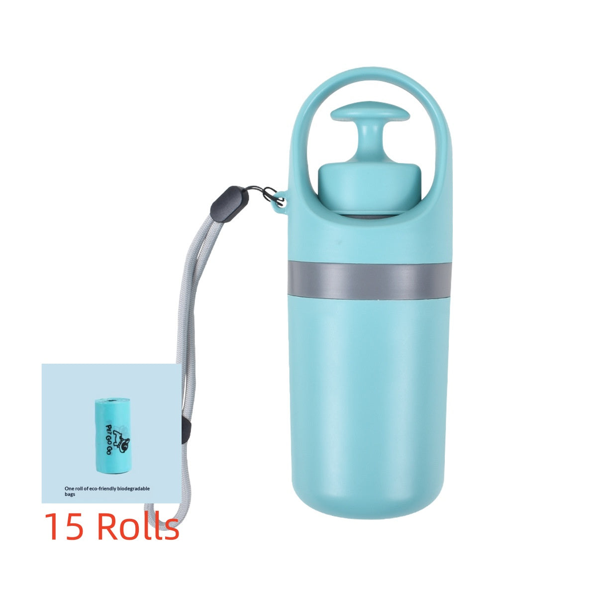 Portable Lightweight Dog Pooper Scooper With Built-in Poop Bag Dispenser