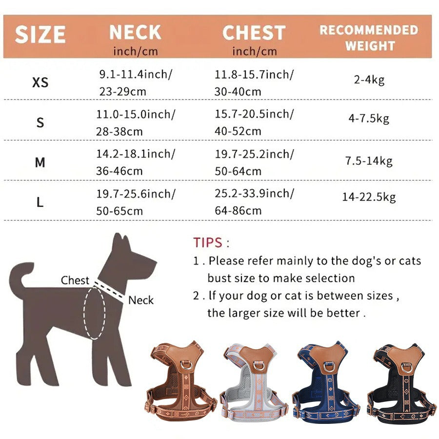 Breathable Reflective Pet Harness For Dogs